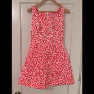Lilly Pulitzer jacquard pink and white dress